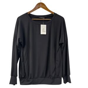 Brigitte Brianna Easy Day Top Black Medium Made In USA